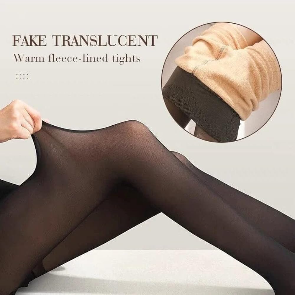 Fleece tights nude online